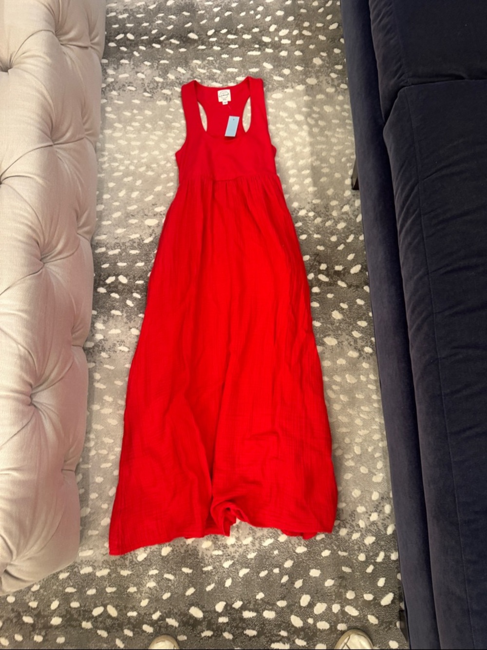 LOFT Red Racerback Maxi Dress